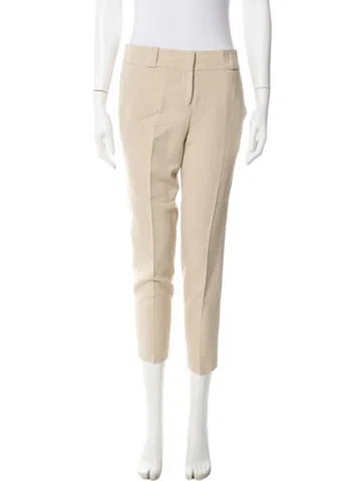 Pre-owned The Row Virgin Wool Skinny Leg Pants In Neutral