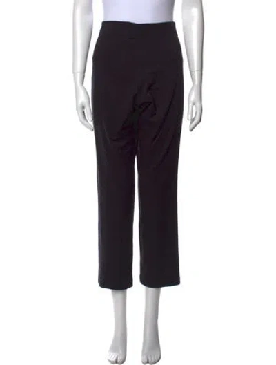 Pre-owned The Row Virgin Wool Straight Leg Pants In Black