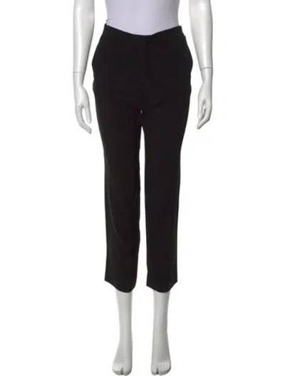 Pre-owned The Row Virgin Wool Straight Leg Pants In Black