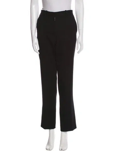 Pre-owned The Row Virgin Wool Straight Leg Pants In Black