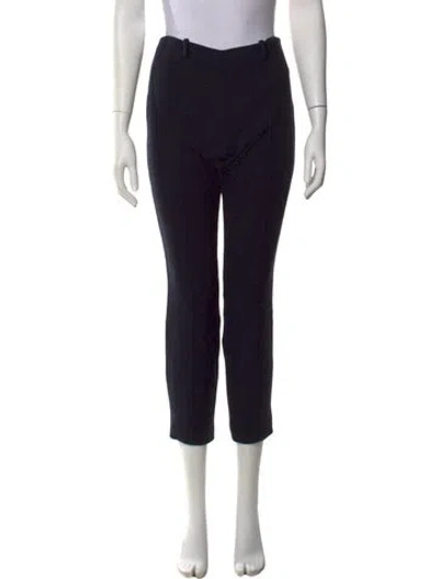 Pre-owned The Row Virgin Wool Straight Leg Pants In Black