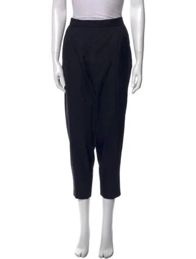 Pre-owned The Row Virgin Wool Straight Leg Pants In Black