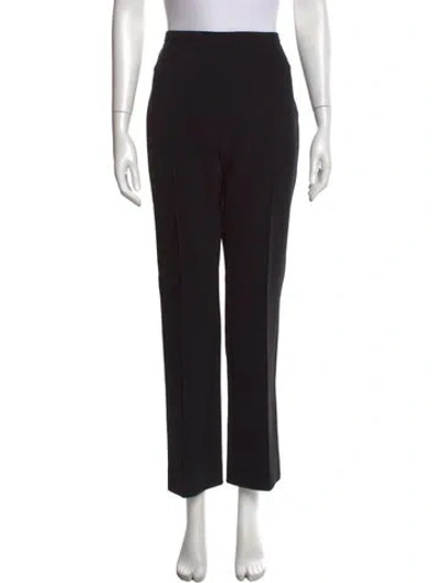 Pre-owned The Row Virgin Wool Straight Leg Pants In Black