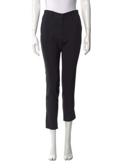 Pre-owned The Row Virgin Wool Straight Leg Pants In Black