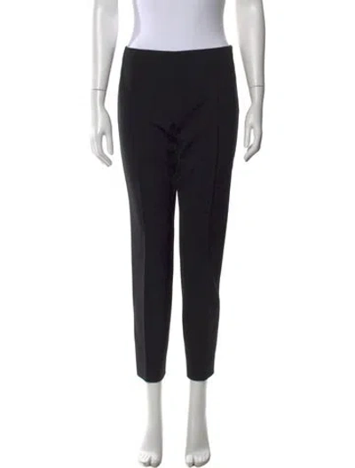 Pre-owned The Row Virgin Wool Straight Leg Pants In Black