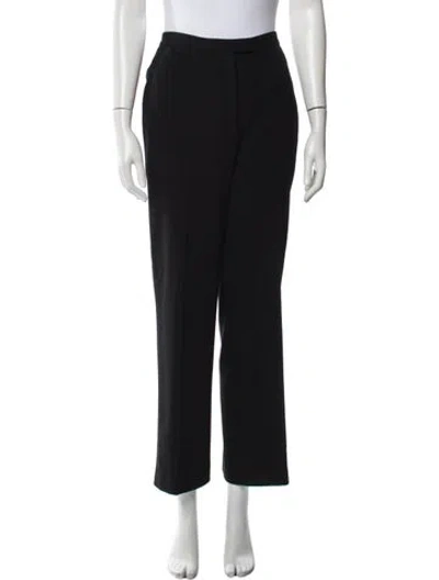 Pre-owned The Row Virgin Wool Straight Leg Pants In Black