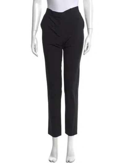 Pre-owned The Row Virgin Wool Straight Leg Pants In Black
