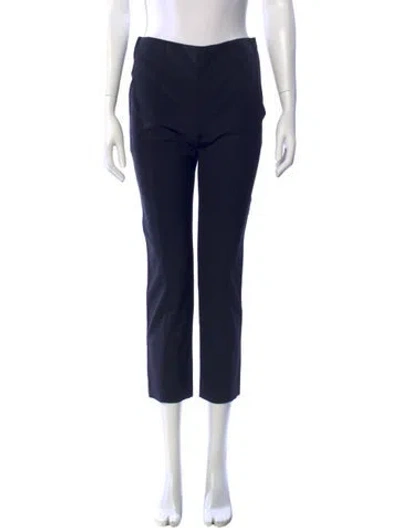 Pre-owned The Row Virgin Wool Straight Leg Pants In Blue