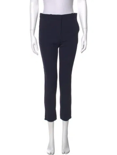 Pre-owned The Row Virgin Wool Straight Leg Pants In Blue