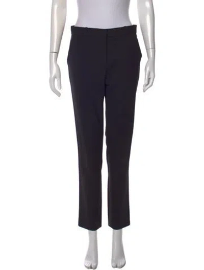 Pre-owned The Row Virgin Wool Straight Leg Pants In Blue
