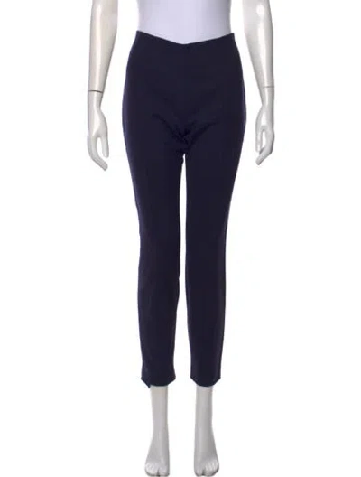 Pre-owned The Row Virgin Wool Straight Leg Pants In Blue