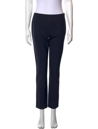 Pre-owned The Row Virgin Wool Straight Leg Pants In Blue