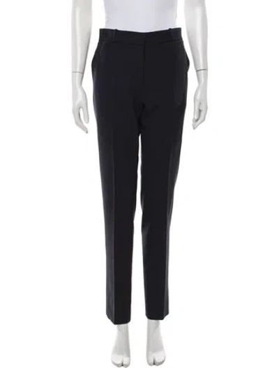 Pre-owned The Row Virgin Wool Straight Leg Pants In Blue