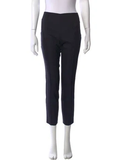 Pre-owned The Row Virgin Wool Straight Leg Pants In Blue