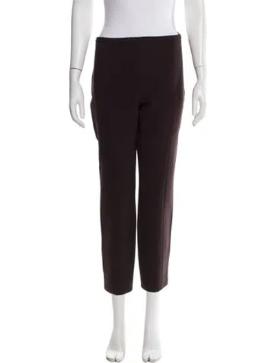 Pre-owned The Row Virgin Wool Straight Leg Pants In Brown