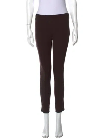 Pre-owned The Row Virgin Wool Straight Leg Pants In Brown