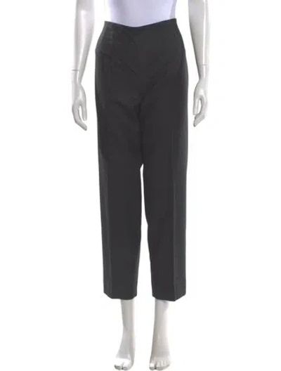 Pre-owned The Row Virgin Wool Straight Leg Pants In Gray