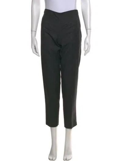 Pre-owned The Row Virgin Wool Straight Leg Pants In Gray