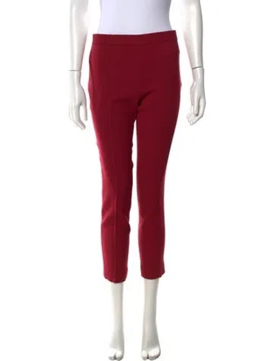 Pre-owned The Row Virgin Wool Straight Leg Pants In Red