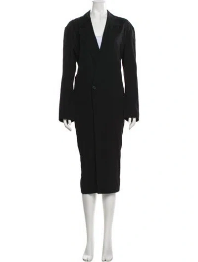 Pre-owned The Row Virgin Wool Trench Coat In Black