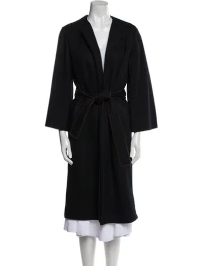 Pre-owned The Row Virgin Wool Trench Coat In Black
