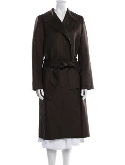 Pre-owned The Row Virgin Wool Trench Coat In Brown