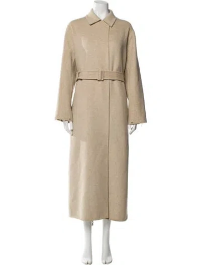 Pre-owned The Row Virgin Wool Trench Coat In Neutral