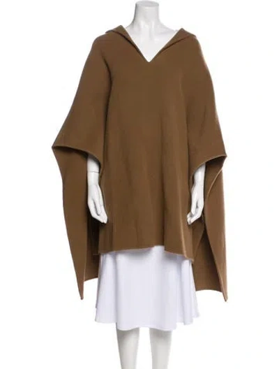 Pre-owned The Row Virgin Wool V-neck Sweater In Brown