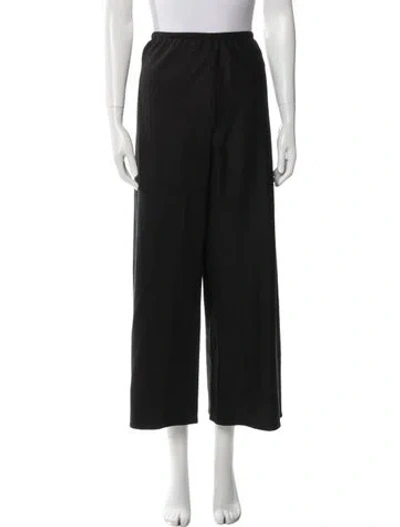 Pre-owned The Row Virgin Wool Wide Leg Pants In Black