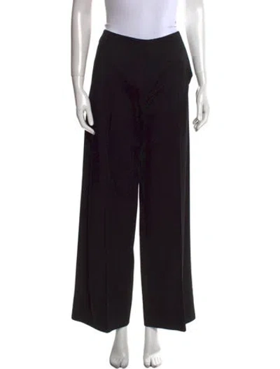 Pre-owned The Row Virgin Wool Wide Leg Pants In Black