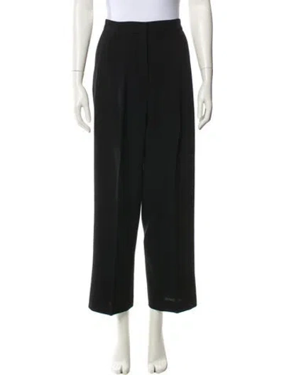 Pre-owned The Row Virgin Wool Wide Leg Pants In Black
