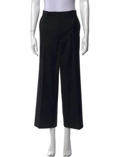 Pre-owned The Row Virgin Wool Wide Leg Pants In Black