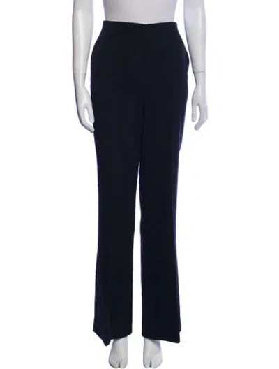 Pre-owned The Row Virgin Wool Wide Leg Pants In Blue
