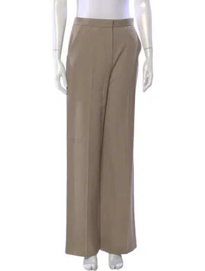 Pre-owned The Row Virgin Wool Wide Leg Pants In Brown