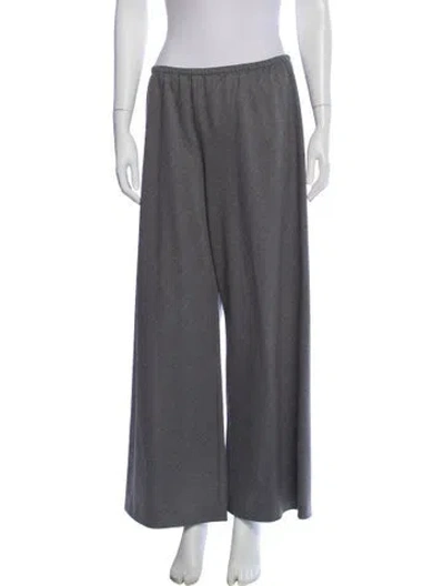 Pre-owned The Row Virgin Wool Wide Leg Pants In Gray