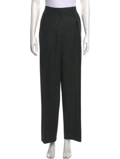 Pre-owned The Row Virgin Wool Wide Leg Pants In Grey