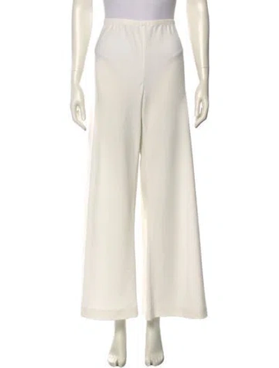 Pre-owned The Row Virgin Wool Wide Leg Pants In Neutral