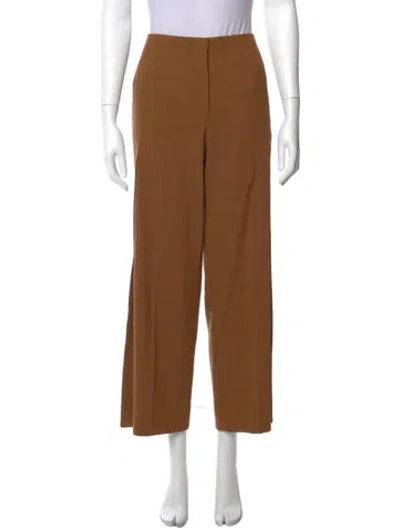 Pre-owned The Row Virgin Wool Wide Leg Pants In Neutral