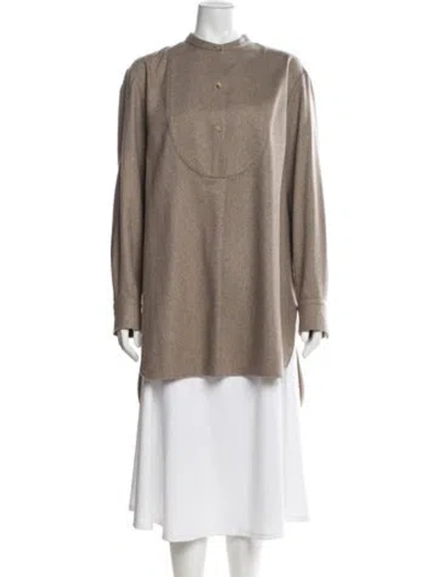 Pre-owned The Row Vitoria Shirt Cashmere Tunic W/ Tags In Neutral