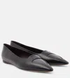 The Row Viv Leather Ballet Flats In Black