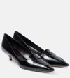 The Row Viv Leather Loafer Pumps In Black