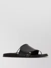 The Row Vivienne Leather Slippers Open Toe Flat Sole In Multi