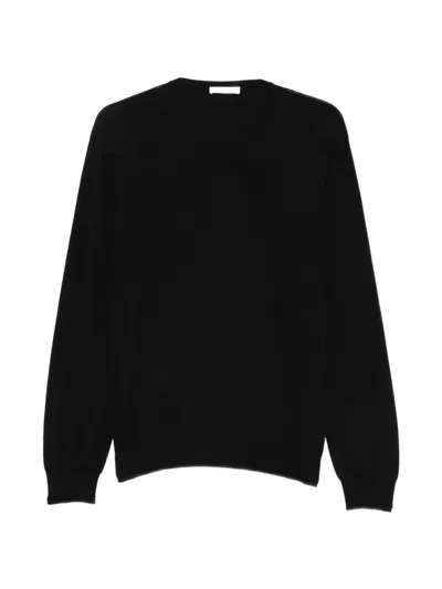 The Row V-neck Cashmere Sweater In Black