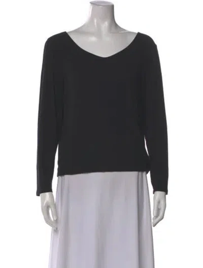 Pre-owned The Row V-neck Long Sleeve Top In Gray