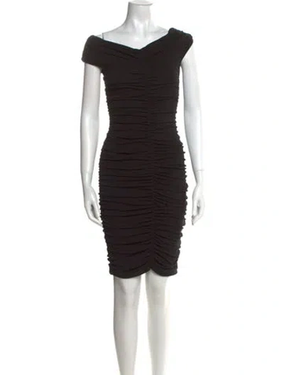 Pre-owned The Row V-neck Mini Dress In Black