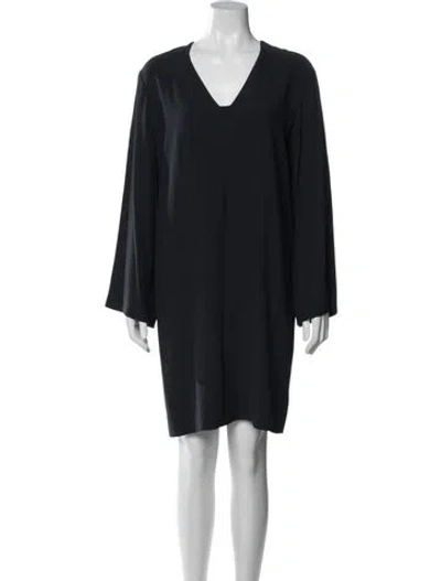 Pre-owned The Row V-neck Mini Dress In Blue