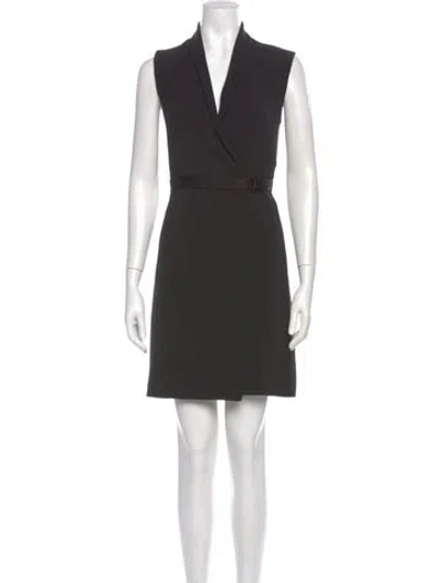 Pre-owned The Row V-neck Mini Dress In Gray