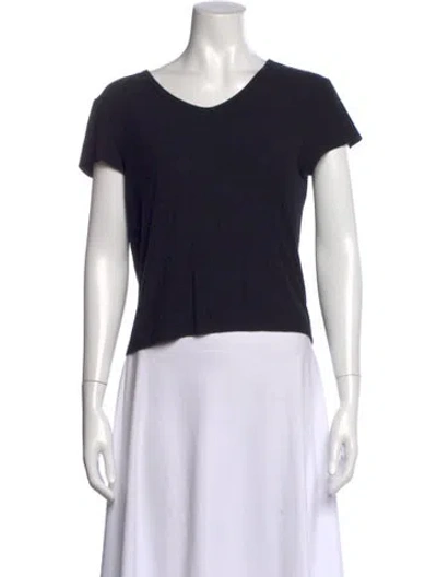 Pre-owned The Row V-neck Short Sleeve T-shirt In Black