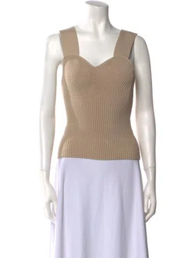 Pre-owned The Row V-neck Sleeveless Top In Neutral