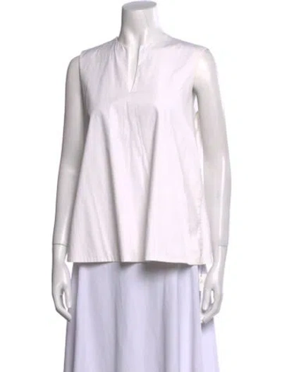 Pre-owned The Row V-neck Sleeveless Top In White